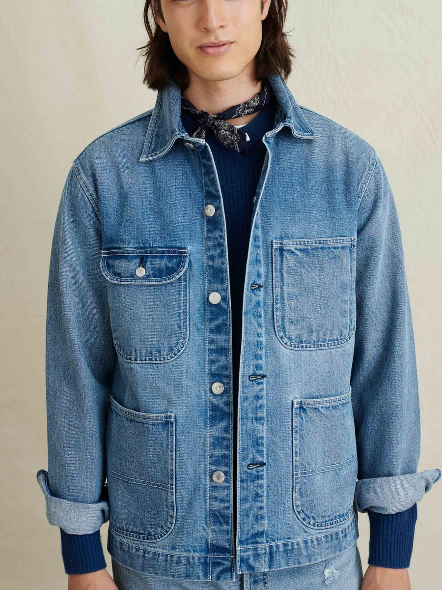 Alex MIll Work Jacket in Vintage Wash Denim