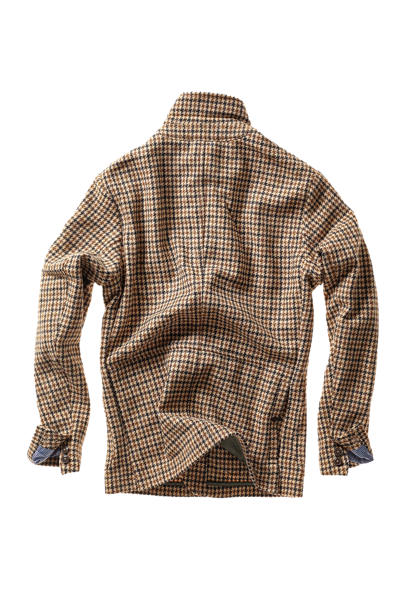 Relwen Heritage Trap Blazer in Camel Guncheck