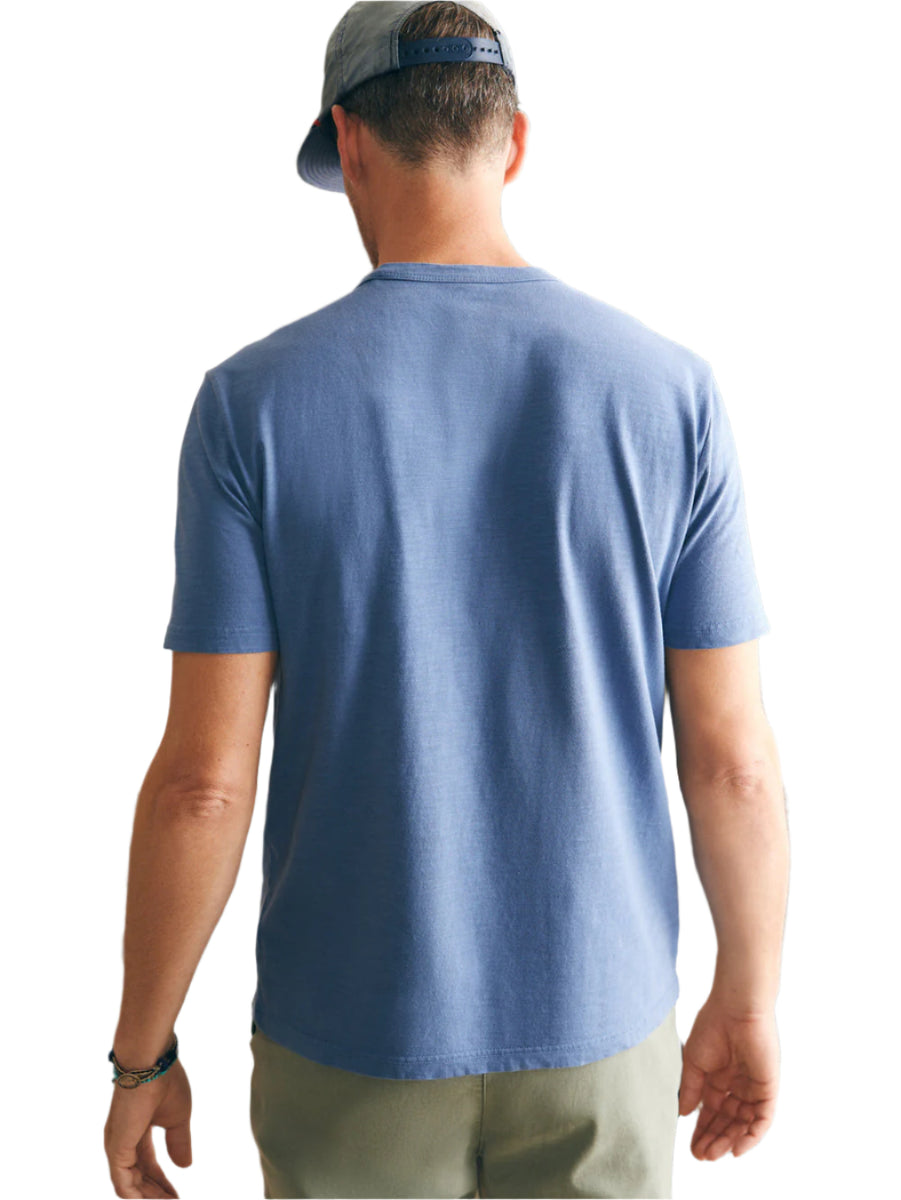 Faherty Mens Long-Sleeve Sunwashed Tee in Fall Evergreen main image 0