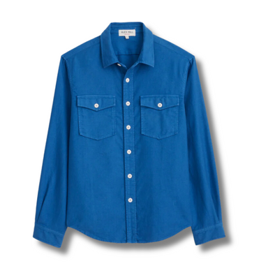 Alex Mill Frontier Chamois Shirt in Washed Cobalt