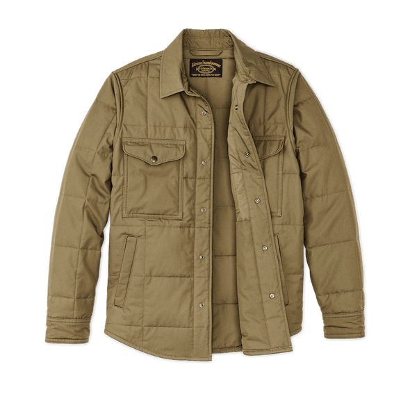 Filson Cover Cloth Quilted Jac-shirt in Olive Drab