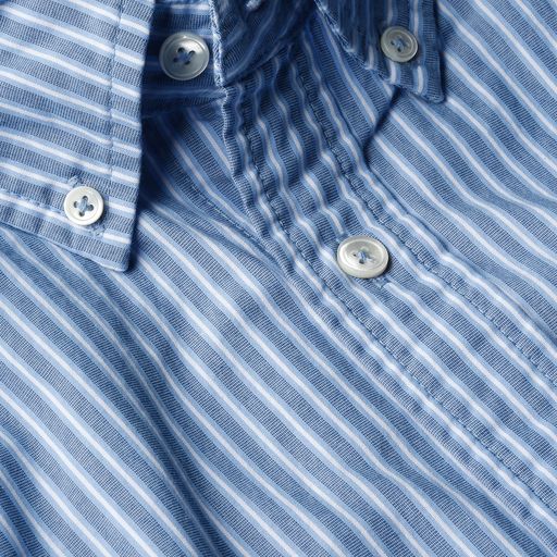 Relwen Highland Blues LS shirt in Blue / White Stripe