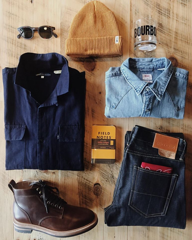 Just in!  Lev's Made & Crafted Indigo Shirt Jacket and Barstow Light Wash Western Shirt