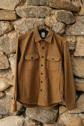 Hiroshi Kato Anvi Jacket in Camel Melton Wool