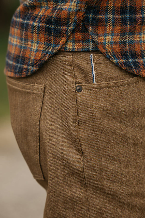 Hiroshi Kato Hammer Straight in Copper Raw 10.5 oz. Selvedge Jean
