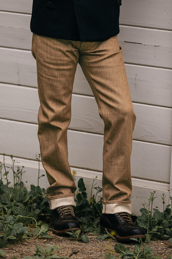 Hiroshi Kato Hammer Straight in Copper Raw 10.5 oz. Selvedge Jean