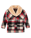 Filson Lined Wool Packer Coat in Red/Cream/Blue Plaid