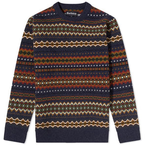 Barbour Case Fair Isle Sweater in Navy Marl