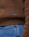 Barbour Essential Patch Crew Sweater in Bracken