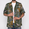 Naked & Famous Aloha SS Shirt Vintage Pique in Green