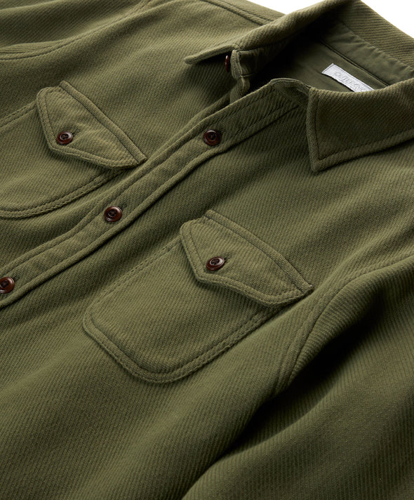 Outerknown Chroma Blanket LS Shirt in Olive Night