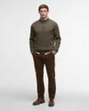 Barbour Kelson Half-Zip Jumper in Olive