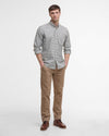 Barbour Henderson Thermo Weave Long-Sleeved Shirt in Whisper White