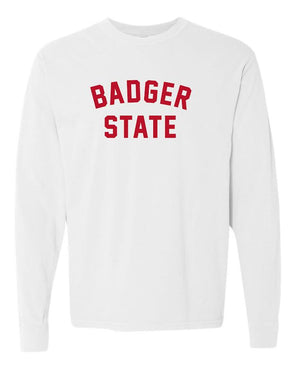 Journeyman Co. Badger State LS Graphic Tee in White