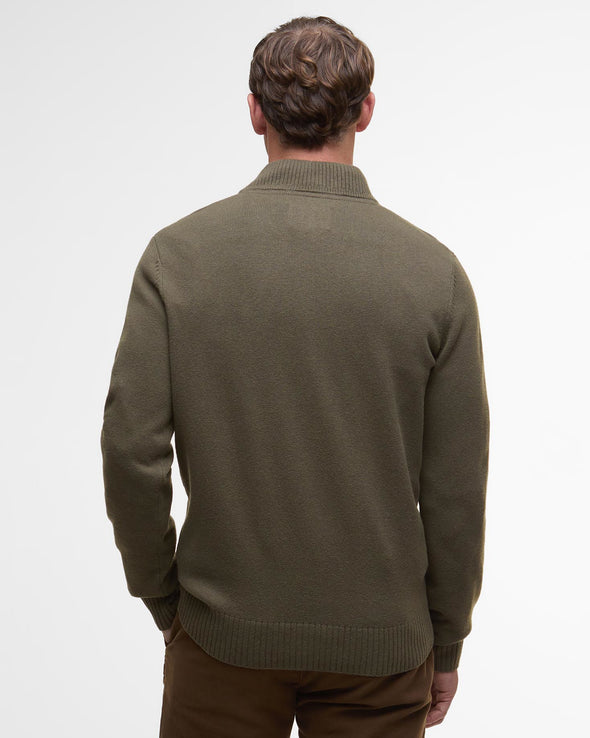 Barbour Kelson Half-Zip Jumper in Olive