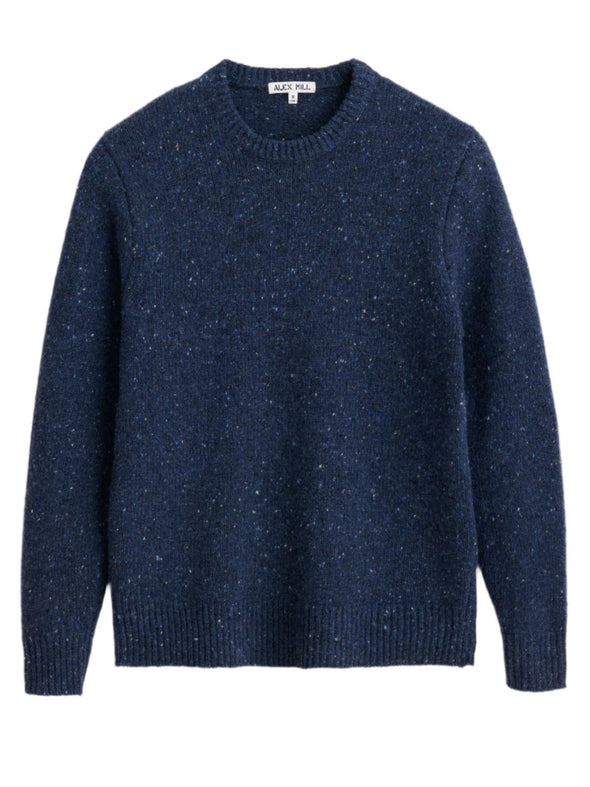 Alex Mill Donegal Crewneck Sweater in Navy