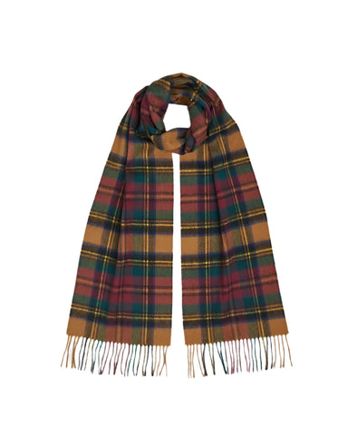 Barbour New Check Tartan Scarf in Harvest Gold