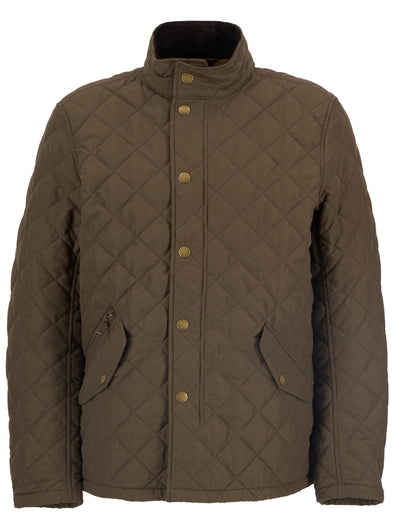 Barbour Shoveler Quilted Jacket in Dark Olive