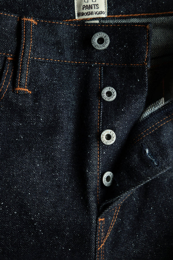Hiroshi Kato Hammer Straight in 13.5 oz. Raw Selvedge in Old Nep Indigo