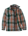 Filson Mackinaw Wool Jac-Shirt in Green/Orange/Grey Plaid