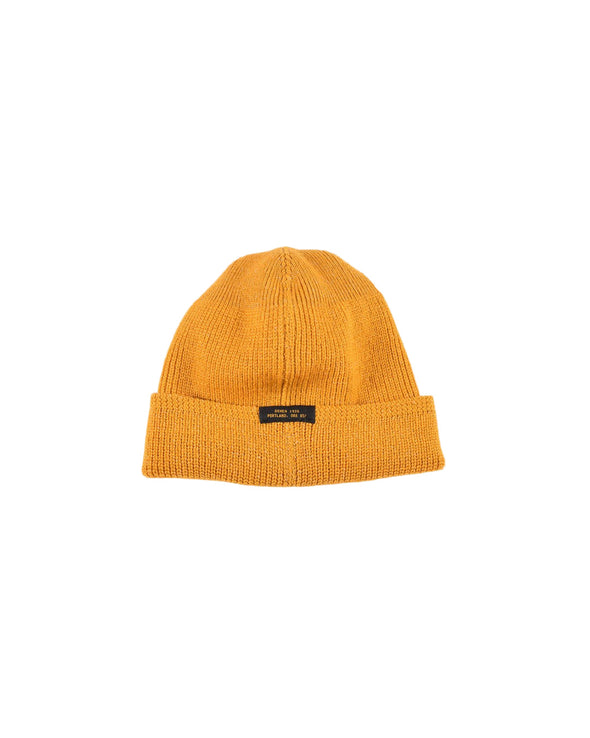 Dehen 1920 Wool Knit Watch Cap in Old Gold