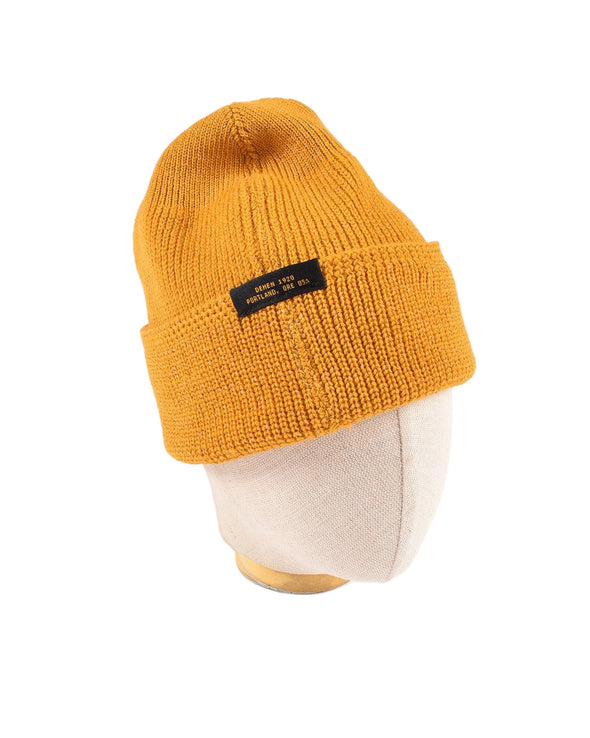 Dehen 1920 Wool Knit Watch Cap in Old Gold