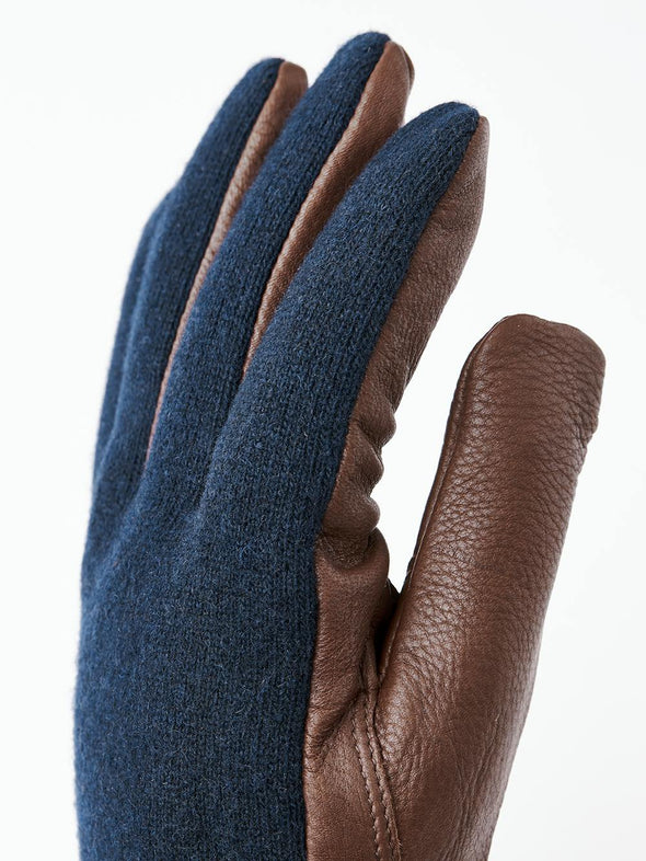 Hestra Deerskin Wool Tricot Glove in Navy