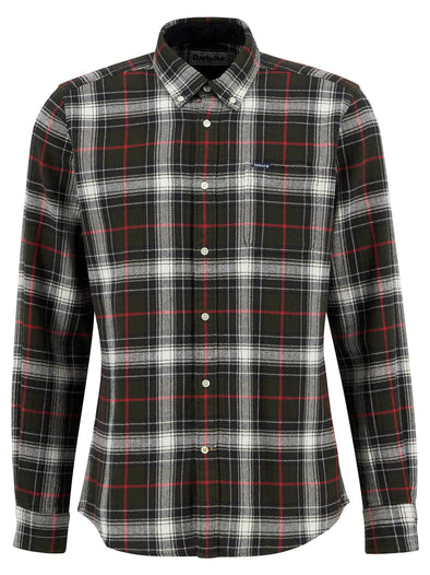 Barbour Whernside Tailored Long-Sleeved Shirt in Olive