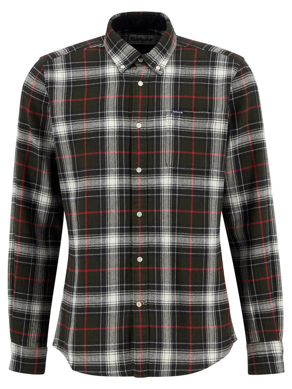 Barbour Whernside Tailored Long-Sleeved Shirt in Olive