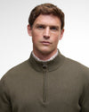 Barbour Kelson Half-Zip Jumper in Olive