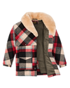 Filson Lined Wool Packer Coat in Red/Cream/Blue Plaid