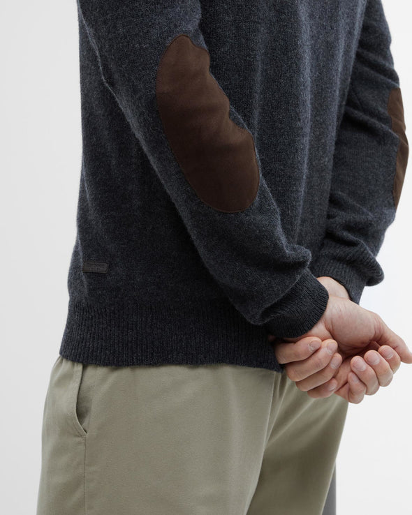 Barbour Essential Patch Crew in Charcoal