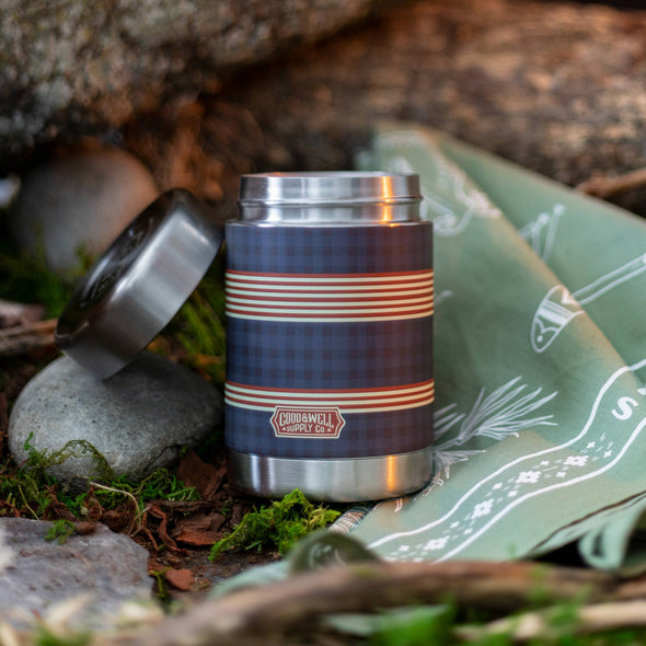 Good & Well Supply Plaid Vintage Canteen Candle - Under the Stars