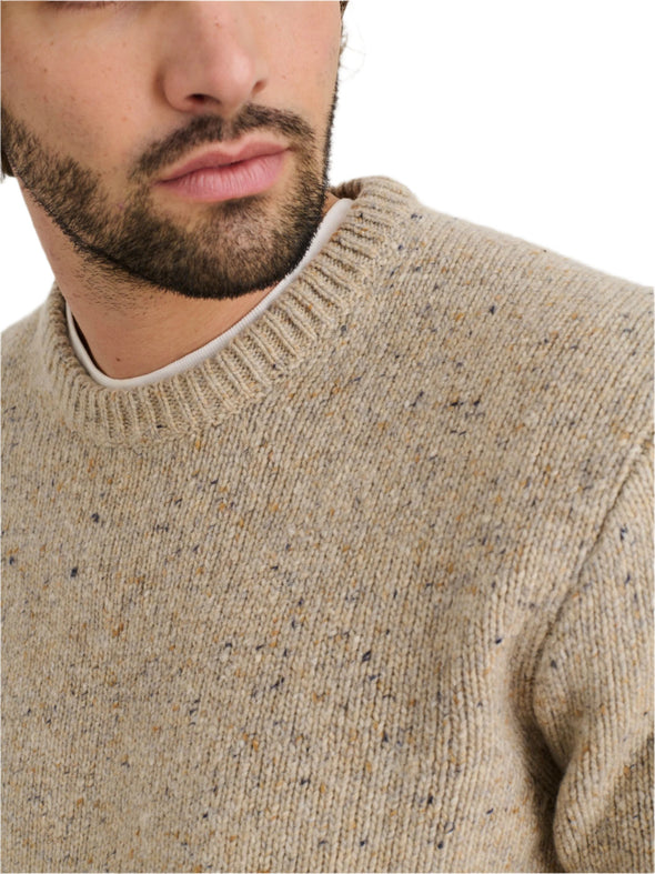 Alex Mill Donegal Crewneck Sweater in Oatmeal