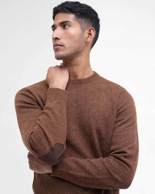 Barbour Essential Patch Crew Sweater in Bracken