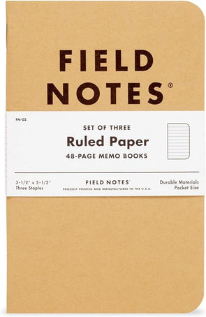 Field Notes Original Kraft 3-Pack - Ruled