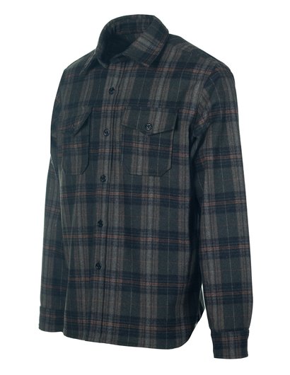Schott N.Y.C. Plaid CPO Wool Shirt Jacket in Olive
