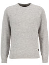 Barbour Essential Patch Crew Sweater in Light Grey Marl