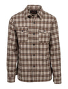 Schott N.Y.C. Plaid CPO Wool Shirt Jacket in Tan