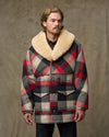Filson Lined Wool Packer Coat in Red/Cream/Blue Plaid