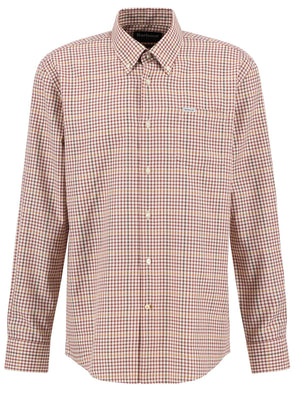 Barbour Henderson Thermo Weave Long-Sleeved Shirt in Fired Brick