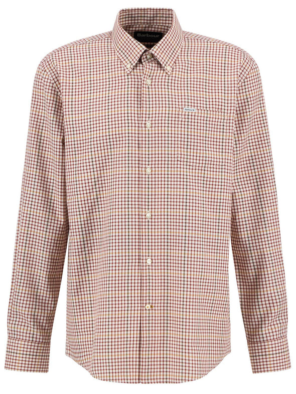 Barbour Henderson Thermo Weave Long-Sleeved Shirt in Fired Brick