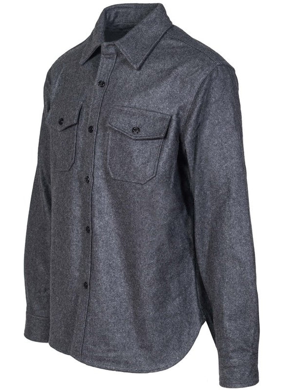 Schott N.Y.C. CPO Wool Shirt Jacket in Grey