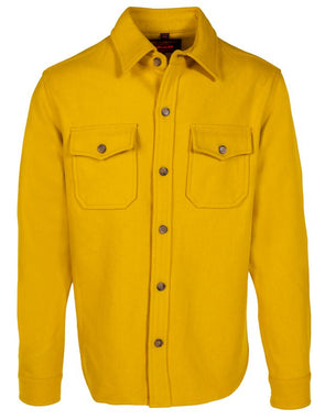 Schott N.Y.C. CPO Wool Shirt Jacket in Mustard