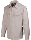 Schott N.Y.C. CPO Wool Shirt Jacket in Oatmeal