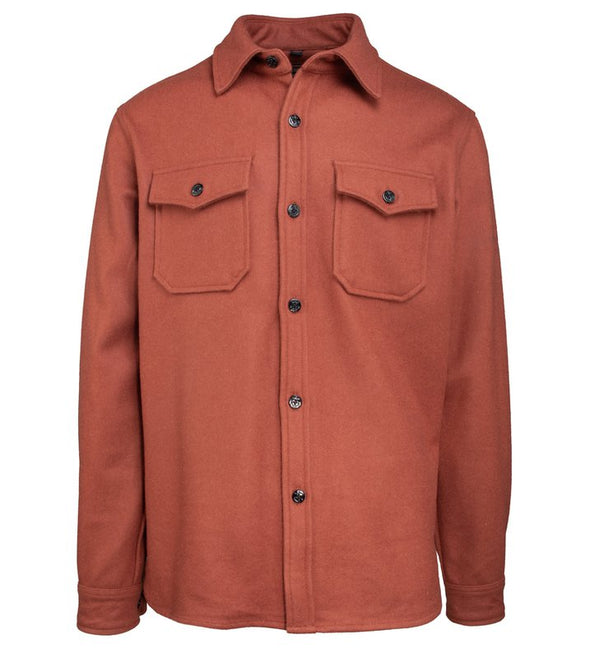 Schott N.Y.C. CPO Wool Shirt Jacket in Spice