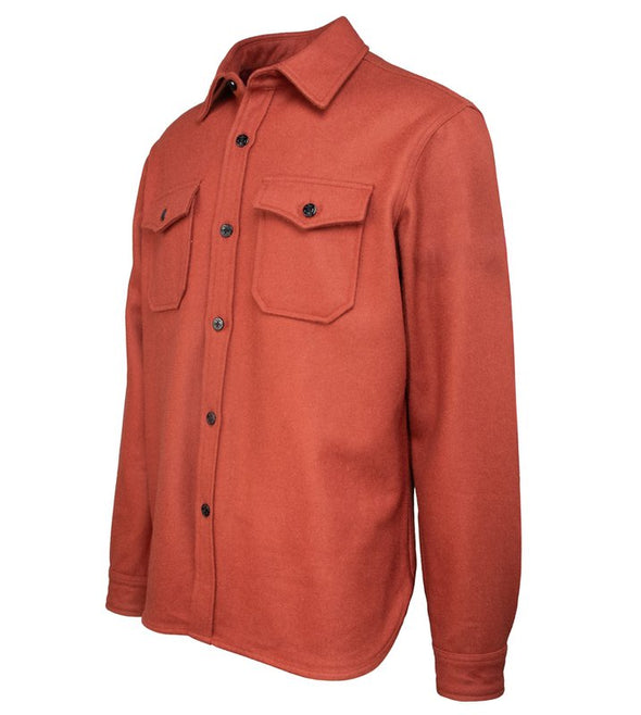 Schott N.Y.C. CPO Wool Shirt Jacket in Spice