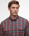Barbour Saldon Thermo-Weave Checked Shirt in Fired Brick