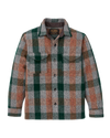 Filson Mackinaw Wool Jac-Shirt in Green/Orange/Grey Plaid