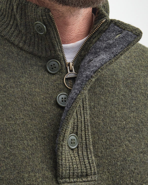 Barbour Essential Patch Half-zip in Seawead